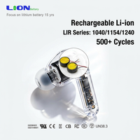 Baterai Lithium-ion 3.85V 105mAh Bersertifikat CE/CB Terlaris Liir1454/1240 Baterai Kancing OEM Paket Baterai Kancing