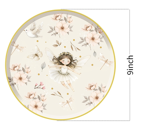 plato de papel de 9 pulgadas