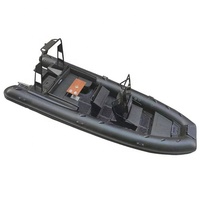 Bateaux pneumatiques RIB de haute qualité DL RIB640 à double coque rigide en aluminium Hypalon/PVC