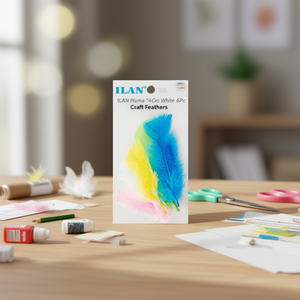 ขนนกประดิษฐ์ ILAN Pluma สีขาว ขนาด 14 ซม. ชุด 6 ชิ้น - Product Image 3