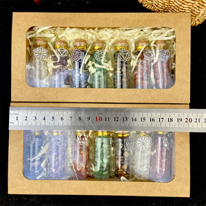 Nuovo prodotto rilascio varie <span class=keywords><strong>pietre</strong></span> di guarigione spirituale misto ghiaia sette <span class=keywords><strong>chakra</strong></span> che desiderano scatola di bottiglia Set per regalo - Product Image 5