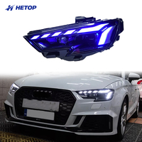 HETOP A3 RGB-Scheinwerfer 2017-2020 Spezielles Kundenspezifisches Upgrade RGB-Farblinsen LCI-Scheinwerfer Einzigartige Auto-LED-Tagfahrleuchten Plug-and-Play für Audi