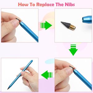 Nuevo Lápiz Metálico sin Tinta, con Logotipo Personalizable, Metálico, Borrable, Eterno, con Punta de Escritura Duradera, de Aluminio - Product Image 5