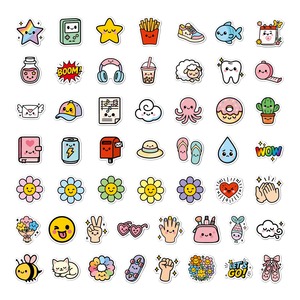 Fresh Cute Cartoon Transfer Stickers Adorable Mini Water Cup Design <b>Tablet</b> <b>Computer</b> Gift Decoration Waterproof Logo Stickers PVC - Product Image 3