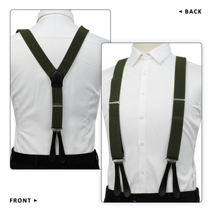 Tùy chỉnh Mens Da Treo nhiệm vụ nặng nề niềng răng Một kích thước phù hợp với tất cả rộng Y hình dạng đàn hồi treo cho nam giới - Product Image 5