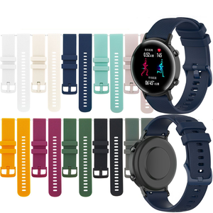 Correa de Reloj Universal de Silicona con Extremo Plano de 18mm 20mm 22mm para Relojes Inteligentes <span class=keywords><strong>Garmin</strong></span> Samsung Huawei <span class=keywords><strong>Venu</strong></span> <span class=keywords><strong>2S</strong></span> - Product Image 1