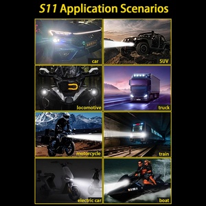 Sanvi Bi LED Projector Retrofit Lens Headlight Blue Lens High Low Beam 6000K Matrix Lamp Waterproof Work Light Led Spotlight - Product Image 2