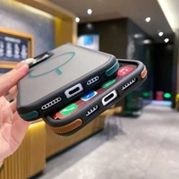 Coque de téléphone magnétique en PC et TPU avec impression soyeuse pour iPhone 17 16 15 14 13 et Redmi 15C 13C, translucide et antidérapante