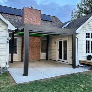 Pergola à lames orientables électriques, imperméable, anti-UV, <span class=keywords><strong>abri</strong></span> solaire pour la cour - Product Image 5