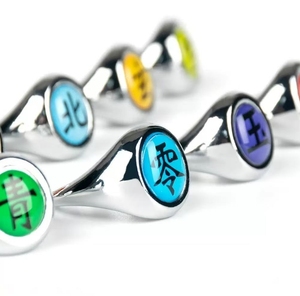 Conjunto de anillos Ninja ajustables Cosplay Anime <span class=keywords><strong>Akatsuki</strong></span> Fans accesorios de disfraces regalos - Product Image 6