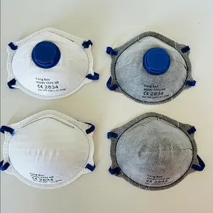 Blue Color CE EN149 FFP3 NR Respirator Dust Mask Breathable Mascarillasl KN95 Respirator With Valve Disposable Cup Shape Mask