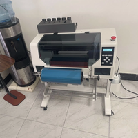 90% tangan kedua UV baru DTF Label Printer Eco pelarut tinta Ricoh cetak kepala 9600dpi resolusi 30-60cm/A3 ukuran stiker kristal