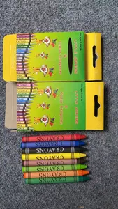 मिनी Crayons के साथ कस्टम लोगो पैक चित्रांकनी सेट CX4-003 12 रंग 9.0 Cm दौर 15 की कला चित्रकला सेट स्पाइडरमैन खेलने पैक Crayons