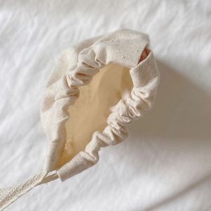 Custom Printed Logo Foldable 100% Cotton <b>Drawstring</b> <b>Pouch</b> Eco-Cotton <b>Drawstring</b> <b>Pouch</b> - Product Image 4
