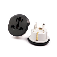 Adaptateur de voyage universel convertisseur de prise de courant UE 605-K2 cuivre entier EU 2pin Europe adaptateur de voyage vers US/AU/UK