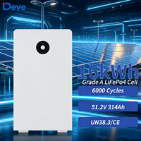 Batterie lithium Deye RW-F16 murale Lifepo4, prix d'usine, 15 kW, 300 Ah, 314 Ah, 15 kWh, 16 kWh pour usage domestique