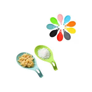 Poggia cucchiaio in Silicone resistente al calore utensili in stile carino tappetino per il riposo vendita calda supporto per cucchiaio con Clip in Silicone per cucina