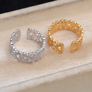 Anillo Hueco de Plata S925 Marca Wenchi, Accesorios DIY para Joyería de Perlas, Versión Ancha 8-10, Perlas Sueltas, Modelo 16599 - Product Image 3