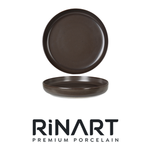 Reactive <b>Brown</b> Bowl Ø 19 cm H 4 cm Premium Fine China Digital Print Rinart - Product Image 4
