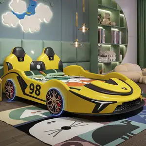 Уникальный стиль креативный яркий спортивный автомобиль детская кровать модная Реалистичная мебель для спальни для деревянных детских кроватей CELB024