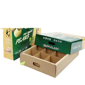 Custom logo corrugated packaging fruit boxes banana orange pipeapples pears shipping packaging mailing packaging paper box