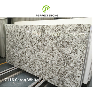 Thiết kế hiện đại nhân tạo Carrara Trắng xám thạch anh tấm đánh bóng đá Vanity truy cập hàng đầu và sàn ứng dụng - Product Image 3