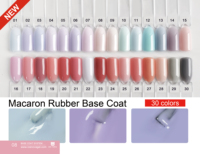 BD Macaron Caoutchouc Base Coat Laiteux Naturel Sheer Blanc Couleur 2in1 Viscosité Suffisante Densité Épaisse Façonner Force HEMAFREE