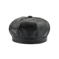 Yiwu Fabrikant Groothandel Mode Pu Lederen Baretten Hoeden Custom Outdoor Warm Hoeden Zonneklep Hoeden Voor Man Vrouw