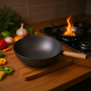 Wok Beka Nomad de 32 cm con mango de madera para cocinar a la wok - Product Image 3