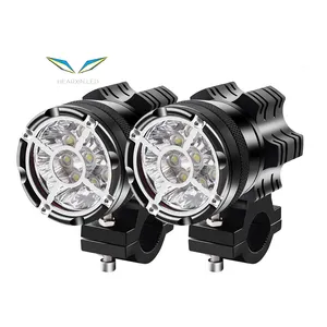 Flitslicht 6d Universele Led Motorfiets 7800 Lm Spotlight 12V 9 Lamp Kralen Motor Koplamp Waterdichte Mistlamp Super Helder