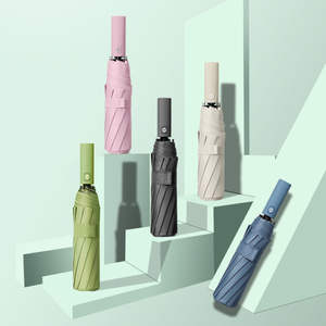 Parapluies d'affaires de Promotion personnalisée de haute qualité 12 os série automatique macaron cadeaux promotionnels en gros - Product Image 1