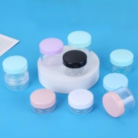 Pot de voyage portable pour crème visage, petit pot coloré 5g 10g 20g 30g 50g, boîte ronde en PP, distributeur de cosmétiques avec couvercle