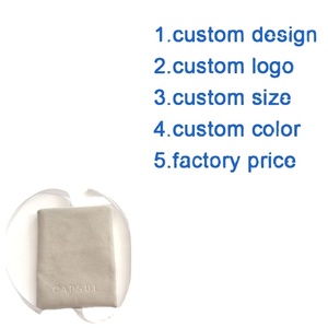 Pochette à bijoux en suède avec insert pour collier, logo personnalisé en relief, prix d'usine - Product Image 3