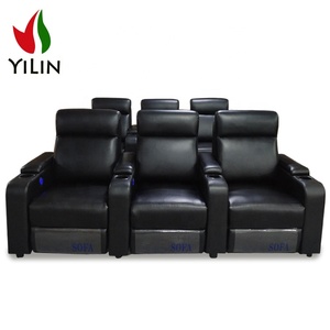 YILIN R960 VIP Fauteuil inclinable moderne en cuir noir multifonctionnel pour cinéma à domicile, canapé inclinable électrique pour salle de sport et école - Product Image 2