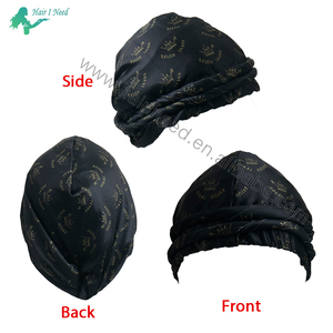 Bonnets d'enveloppe de tête doublés de satin torsadé imprimé de logo personnalisé casquette Durags <span class=keywords><strong>dreadlocks</strong></span> chapeau turban doublé de satin <span class=keywords><strong>pour</strong></span> hommes - Product Image 6