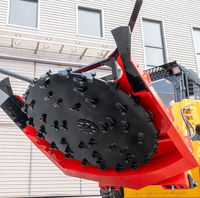 Machines forestières Skid Steer Forest Drum Mulcher Disc Mulcher Mini chargeur frontal Accessoires Hydraulique Land Clearing Mulcher