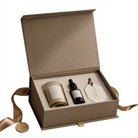 Boîte cadeau pour soins de la peau à double porte irrégulière personnalisée, emballage en papier, boîte cosmétique gaufrée