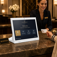 Pantalla Táctil Capacitiva LCD de 14 Pulgadas, Tablero Electrónico de Señalización Digital Android, Kiosco de Pantalla para Recepción de Hotel, Pantalla de Bienvenida