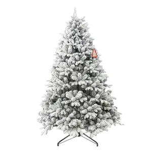 NOVA Neve Flocked PE PVC Mixed Xmas Tree Atacado Artificial Christmas Tree Prelit Beautiful Tree Inclui 2228 dicas