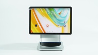 Terminal de point de vente Android 14 avec écran tactile de 11 pouces, imprimante thermique de 80 mm, système de point de vente interactif flexible