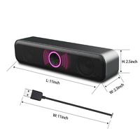 Altavoz de ordenador portátil con alimentación por USB, Mini altavoz para escritorio, Windows, PC, Plug and Play