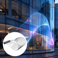 Film LED cristallin P20 P30 P40, écran LED adhésif pour façade en verre incurvée, film transparent pour façade média, écran d'affichage