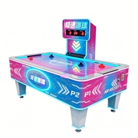 Table de hockey sur air à 4 joueurs, machine de jeu d'arcade à monnayeur, sport d'action, utilisation en intérieur, garantie 1 an, version anglaise