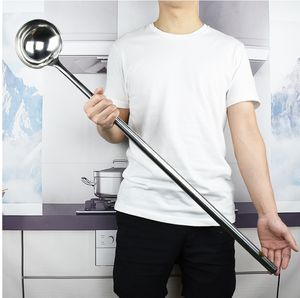 DFU204 - Juego de Utensilios de Cocina de Acero Inoxidable con Mango Largo, Cucharón Grande para Chef y Cuchara para Freír, Varios Tamaños - Product Image 6