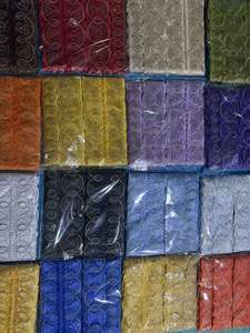 Accessoires de vêtements africains pour bricolage Broderie <span class=keywords><strong>DMC</strong></span> Fleur Organza Dentelle Décoration Polyester coloré Tissu à coudre - Product Image 6