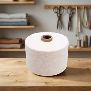 Rollos de Hilo Reciclado de la Marca Nithya, Color Blanco Grisáceo, Bobinas Grandes para la Fabricación Textil, Tejido y Confección - Product Image 5