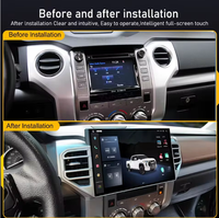 Layar Mobil Android 14 CarPlay 14,6 Inci untuk Toyota Tundra 2015-2019, Radio Mobil, Navigasi, Multimedia, Stereo Player