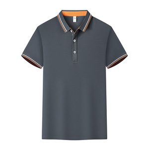 Camisa Polo Azul Cielo de Manga Corta, Color Sólido, Poliéster, Ropa de Trabajo, Uso Diario - Product Image 2