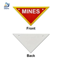 Dingfei personnalisé haute visibilité PVC réfléchissant symboles d'alerte Mines avertissement panneau de danger