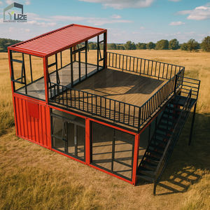 Maison Conteneur Moderne Personnalisée Cadre en Acier Coloré Villa Modulaire avec Terrasse pour Vivre en Plein Air - Product Image 1